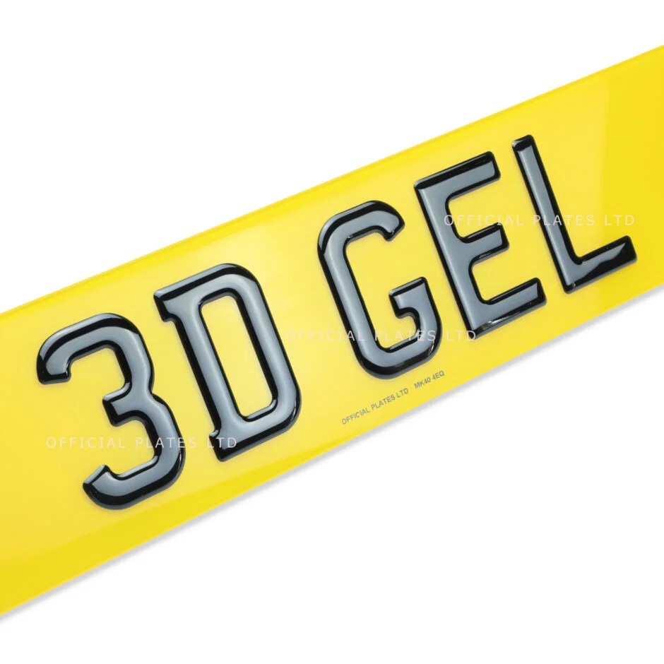 3D Gel Number Plates