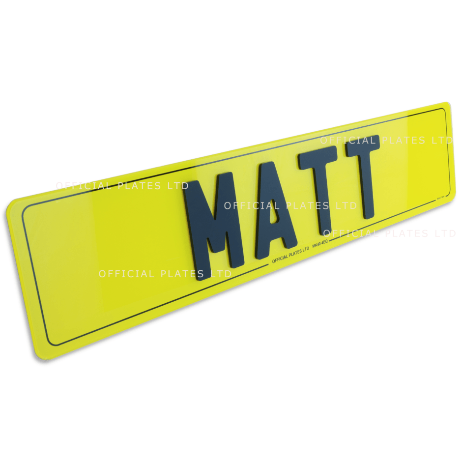 Matt Black 4D Number Plates