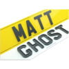 Matt 4D Ghost Number Plates