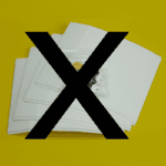 No fixings selected option with black cross icon